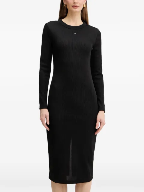 Armani Exchange long-sleeve ribbed midi dress Black XW001834AF18852