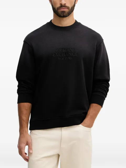 Armani Exchange embossed crew-neck sweatshirt Black XM001767AF20169