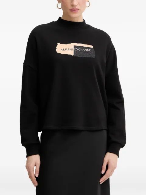 Armani Exchange print mock-neck sweatshirt Black XW001799AF24312