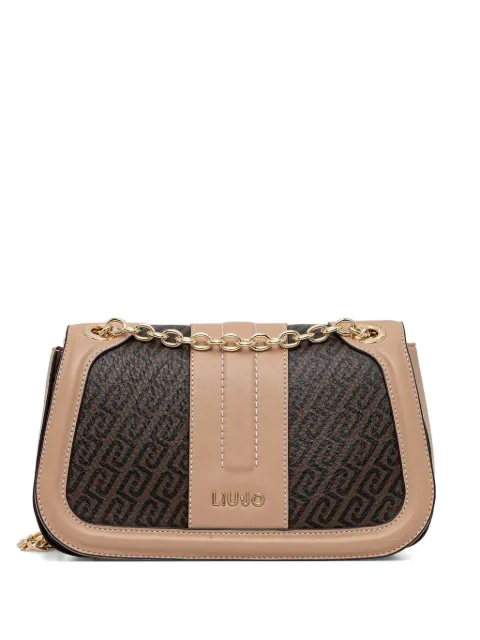 LIU JO chain patterned satchel Brown AA6108E1118