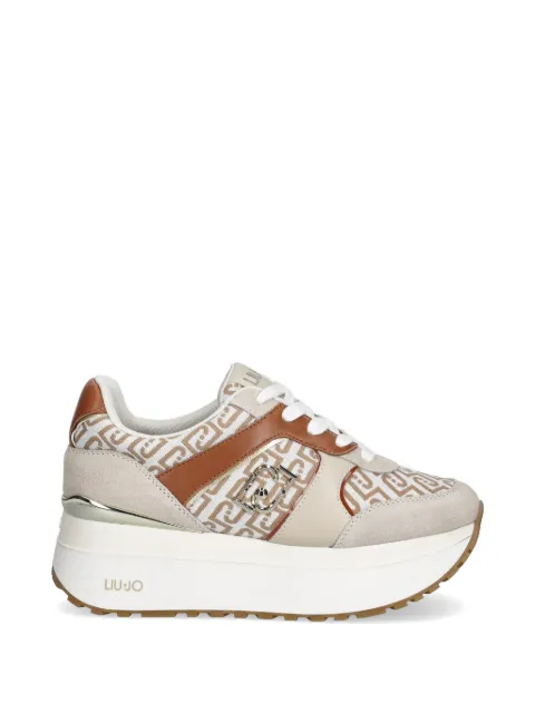 LIU JO monogram jacquard super-platform sneakers Neutrals BA6019PX617S3971