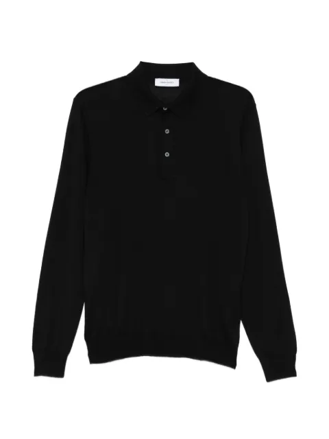 Gran Sasso long-sleeve buttoned polo shirt Black 5713213190