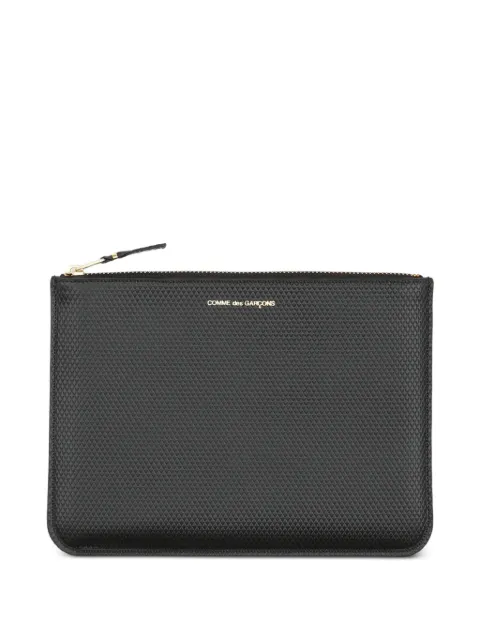 Comme Des Garçons Wallet textured zip wallet Grey SA5100LG