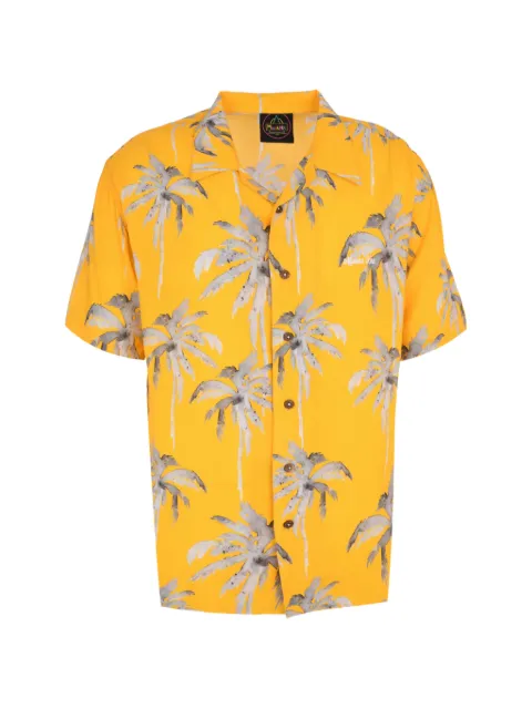 Mauna Kea palm-print shirt Yellow MKU142PT05