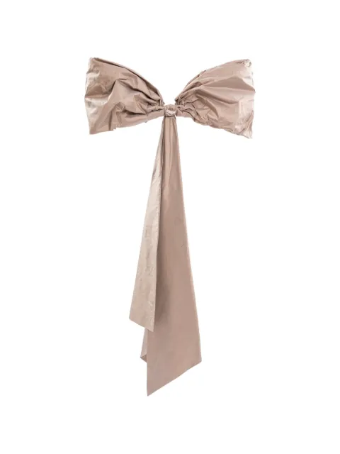 Saiid Kobeisy bow-embellishment cape Neutrals RTWFW25CP59