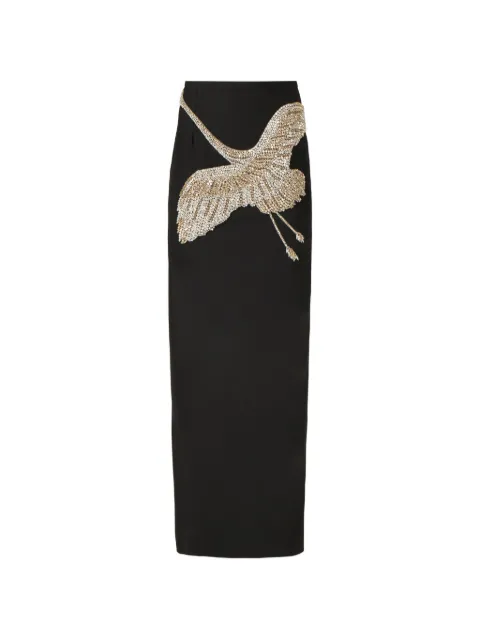 Costarellos Nirvelli crystal-embellished maxi skirt Black FW2570