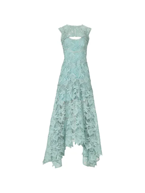 Costarellos Janica keyhole lace gown Blue PS2645