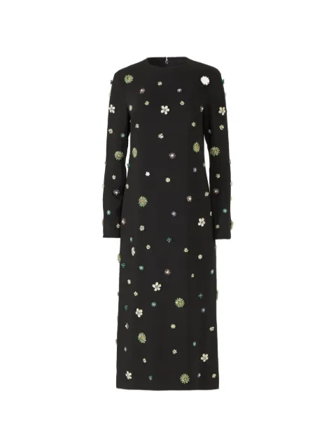 Costarellos Brionka embellished crepe midi dress Black SS2520