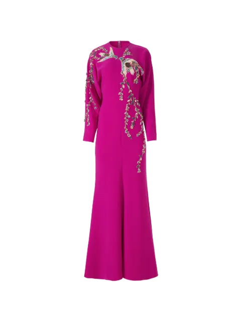 Costarellos Marla crystal-appliqué maxi dress Pink FW2529