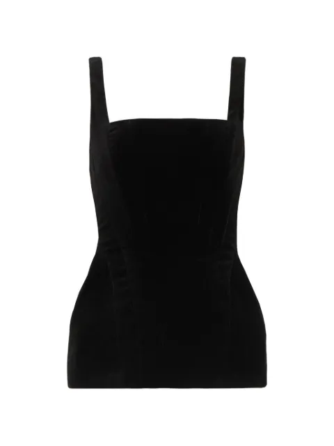 Costarellos Leeren velvet bustier Black FW2574