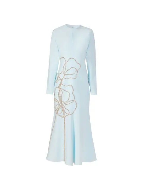 Costarellos Avenna embroidered midi dress Blue PS2631