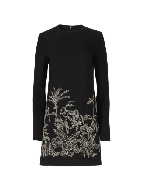 Costarellos Zani beaded round-neck mini dress Black PF2524