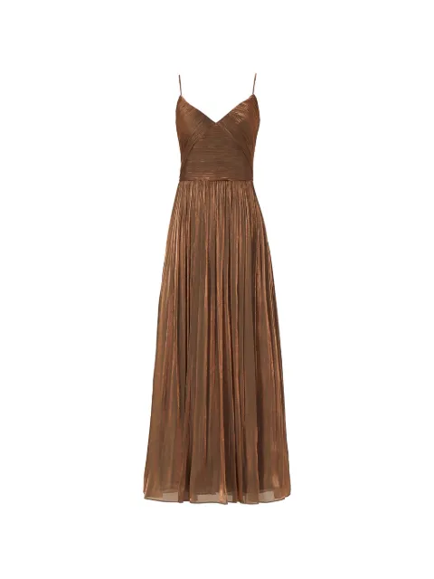 Costarellos Fayla spaghetti-strap draped maxi dress Brown PS2617
