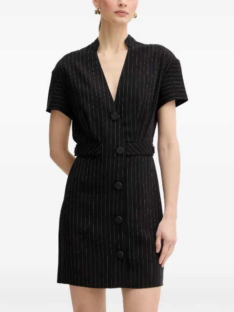 Armani Exchange button striped mini dress Black XW002204AF19011