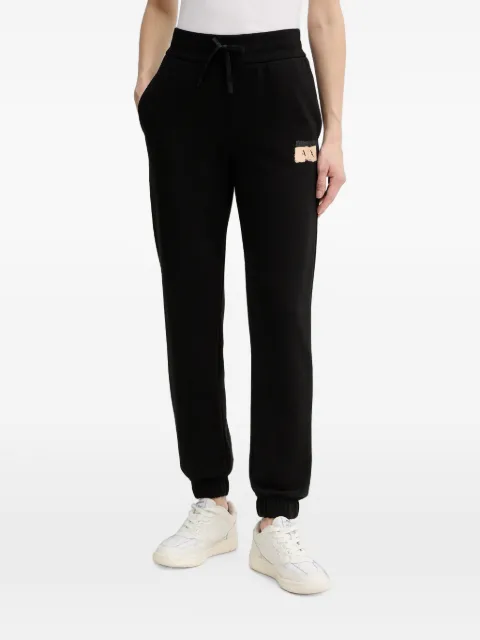 Armani Exchange logo-patch drawstring track pants Black XW001802AF24312