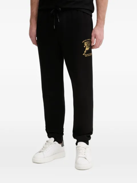 Armani Exchange horse logo-print drawstring track pants Black XM001997AF10818