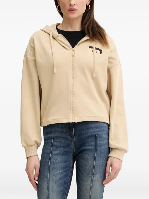 Armani Exchange logo zip hoodie Neutrals XW001800AF24312