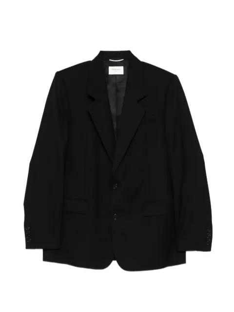 Saint Laurent peak-lapel single-breasted blazer Black 857994Y405W