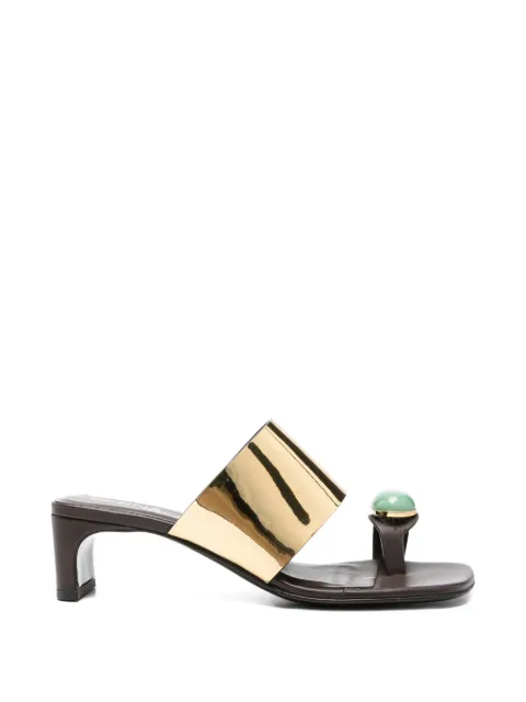 Elena Iachi gemstone-detail sandals Gold E47222