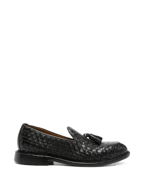 Green George woven tassel loafers Black 1998