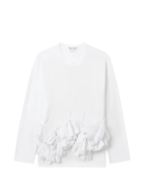 Comme Des Garçons Comme Des Garçons ruffled long-sleeve top White ROT002051SS25