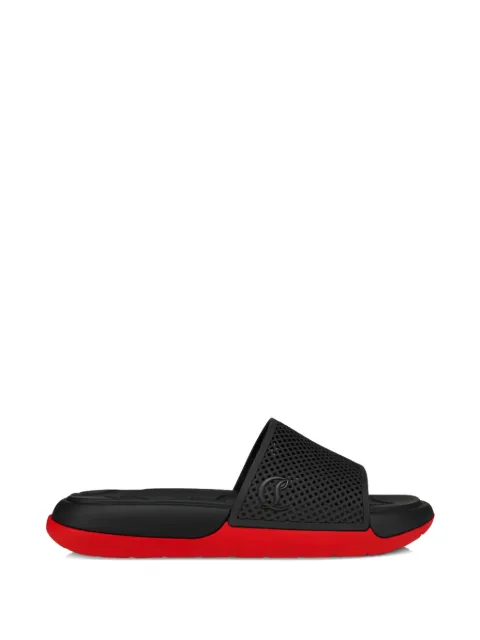 Christian Louboutin logo-detail slides Black 1260773BK01