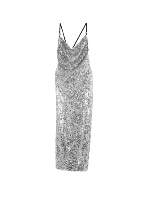 Coperni sequin-embellished maxi dress Silver COPR205F3063
