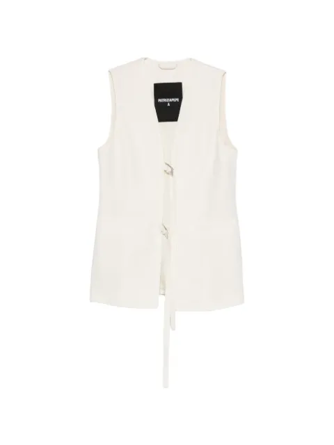 Patrizia Pepe tie-detail gilet Neutrals 2S1548A052