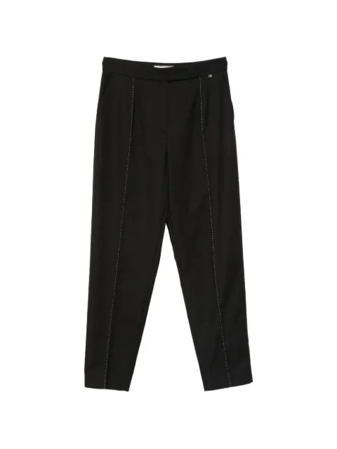 NISSA dotted-seam trousers Black P1356