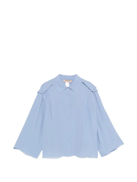 TWINSET button shoulder blouse Blue 261TP2460