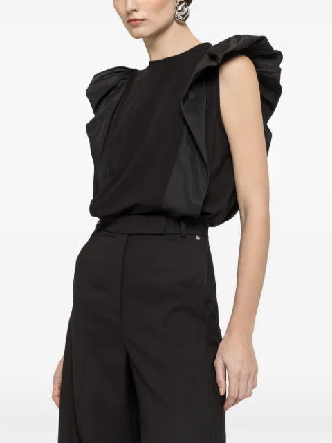 NISSA ruffled top Black TOP16475