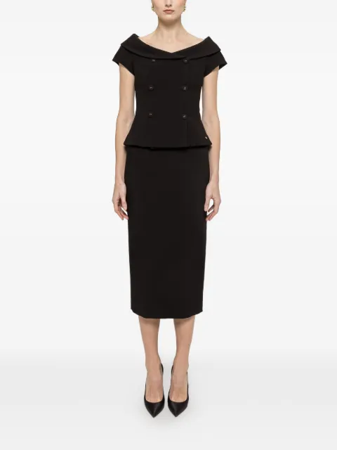 NISSA high-waisted pencil skirt Black F1345