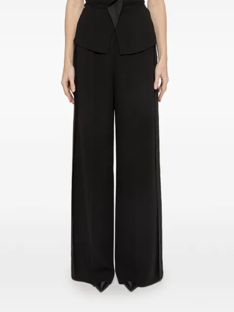 NISSA high-rise wide-leg trousers Black P1358