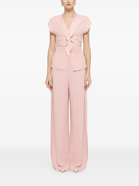NISSA high-rise wide-leg trousers Pink P1358