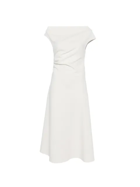 P.A.R.O.S.H. Pingu draped-effect midi dress Neutrals D726147PINGU