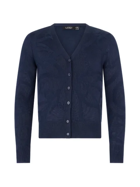 Lauren Ralph Lauren V-neck buttoned cardigan Blue 200P03476