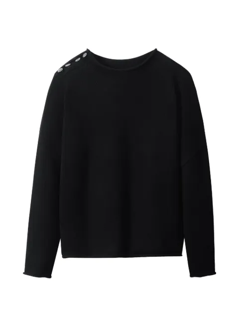 Protémoa buttoned-shoulder sweater Black BLACKSOULSWEATER