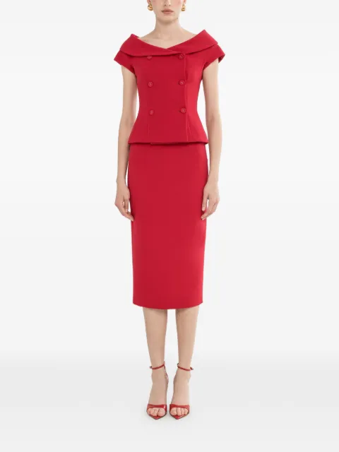 NISSA high-waisted pencil skirt Red F1345