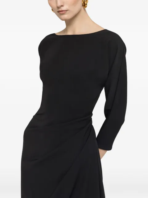 NISSA pleat midi dress Black RC16253