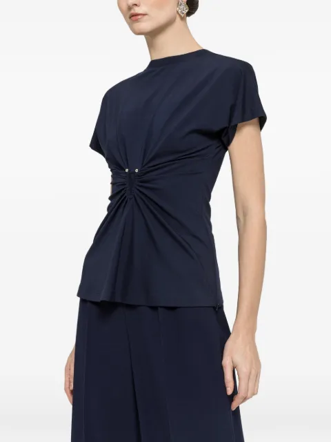 NISSA gathered short-sleeve T-shirt Blue TOP16480