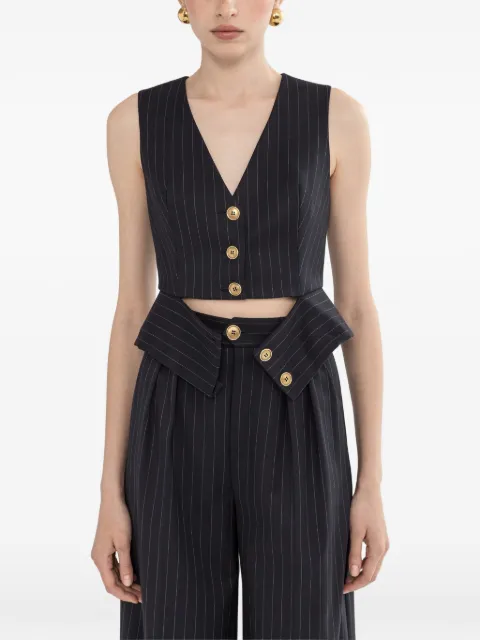 NISSA single-breasted pinstripe waistcoat Blue V16466NAVY