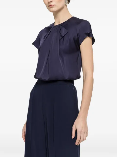 NISSA pleat blouse Blue TOP16490