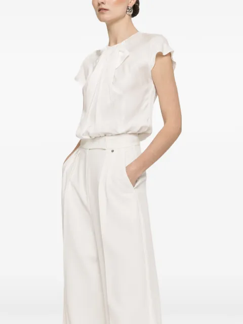 NISSA pleat-detail blouse White TOP16490