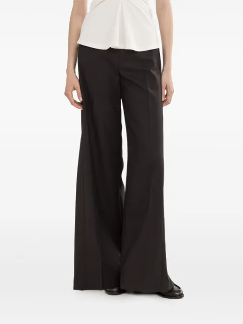 NISSA wide-leg linen trousers Black P16464BLACK