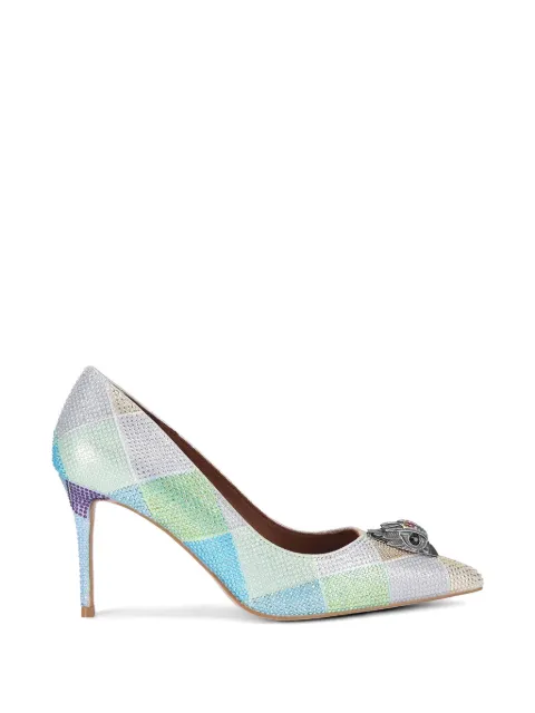 Kurt Geiger London Belgravia Eagle court heel pumps Silver 3939999609