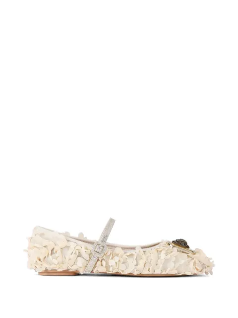Kurt Geiger London floral buckle strap ballet flats Neutrals 5392043069