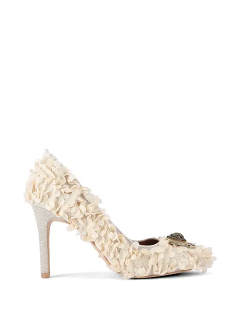Kurt Geiger London Pimlico floral-appliqué pumps Neutrals 5390843609