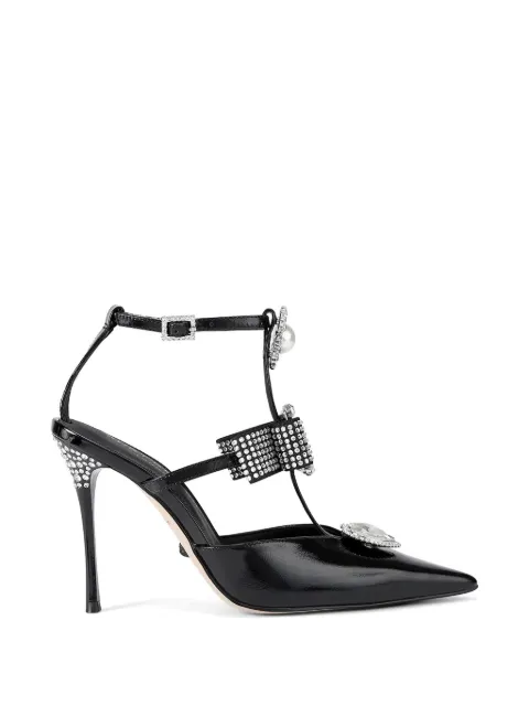 Kurt Geiger London Bow Point Gladiator embellished pumps Black 5382300309