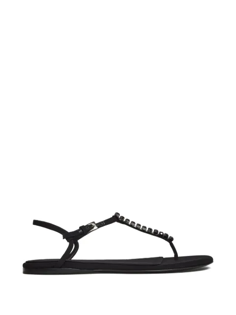 Paris Texas Montecarlo crystal-embellished flat sandals Black PX1818XCPCE