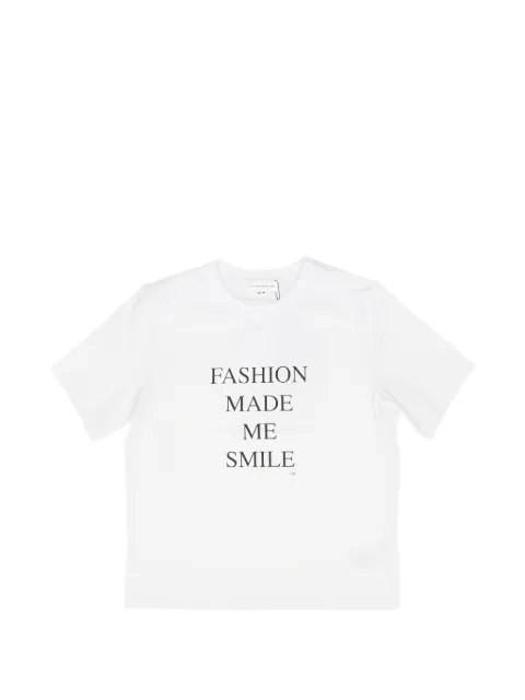 Victoria Beckham Fashion Stole My Smile cotton T-shirt White 1226JTS007458A